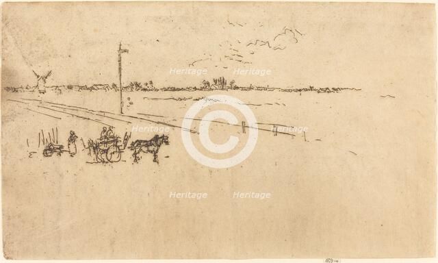 Railway Station, Voves, 1887. Creator: James Abbott McNeill Whistler.