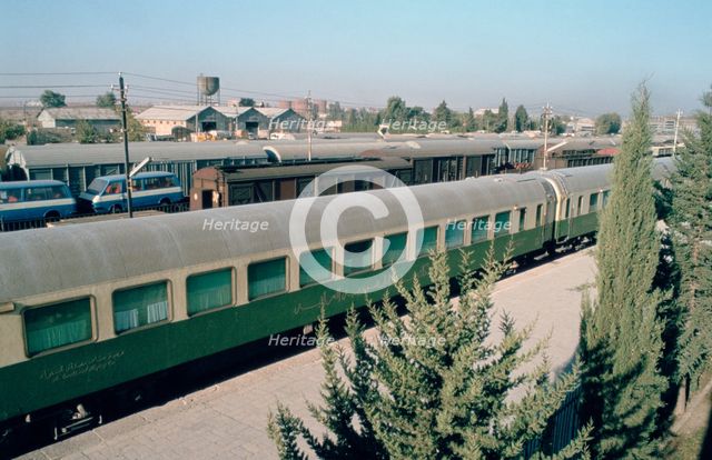 Railway station where Agatha Christie arrived, Mosul, Iraq, 1977. Creator: Vivienne Sharp.