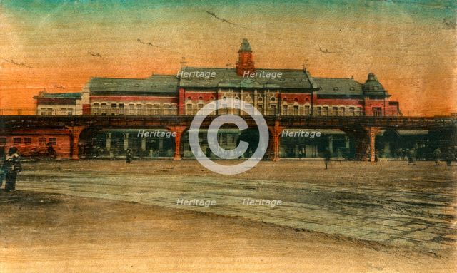 Railway Station, Yokohama, 20th century. Artist: Unknown