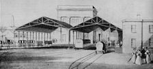 Railway stations in the early days were strangely primitive affairs c1934