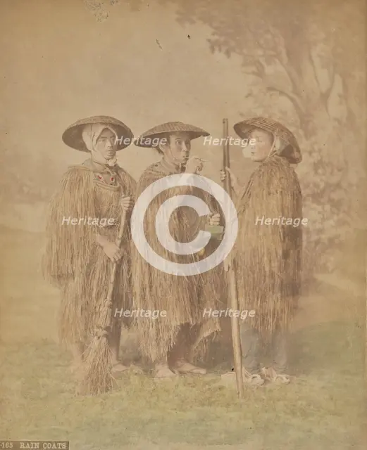 Rain Coats, about 1875-1890s. Creator: Adolfo Farsari.