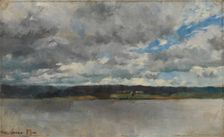 Rain Clouds over a Lake Landscape, 1883. Creator: Akseli Gallen-Kallela