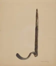Rain Gutter Stirrup, 1939. Creator: Harold Ballerd
