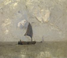 Rain on the Scheldt, 1907. Creator: Frans Hens