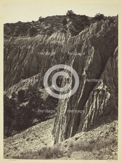 Rain Sculpture, Salt Creek Canon, Utah, 1872. Creator: William H. Bell.