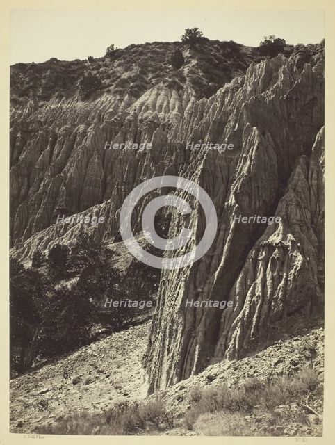 Rain Sculpture, Salt Creek Canon, Utah, 1872. Creator: William H. Bell.