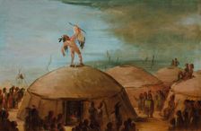 Rainmaking among the Mandan, 1837-1839. Creator: George Catlin