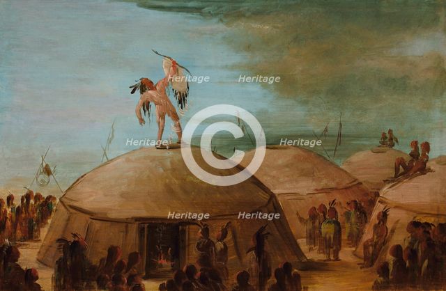 Rainmaking among the Mandan, 1837-1839. Creator: George Catlin.