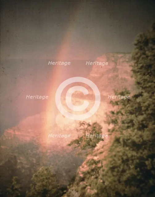 Rainbow at the Grand Canyon, between 1906 and 1912. Creator: Arnold Genthe.