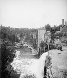 Rainbow Falls and R.R. bridge, Ausable Chasm, N.Y., c1905. Creator: Unknown