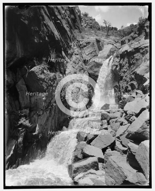 Rainbow Falls in Ute Pass, Manitou, Col., c1901. Creator: William H. Jackson.