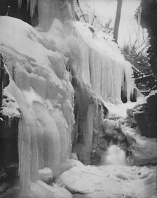 Rainbow Falls in Winter, Watkins Glen, New York c1897. Creator: Unknown