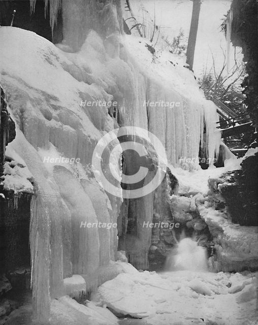 'Rainbow Falls in Winter, Watkins Glen, New York', c1897. Creator: Unknown.