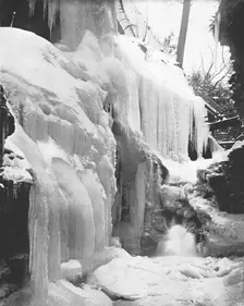Rainbow Falls in Winter, Watkins Glen, New York State, USA, c1900. Creator: Unknown