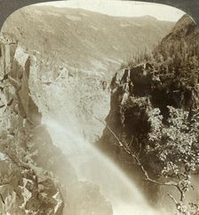 Rainbow in the spray of the Rjukanfos, Norway c1905. Creator: Unknown