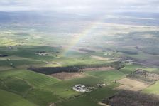 Rainbow over Harmby Moor, near Constable Burton, North Yorkshire, 2019. Creator: Historic England