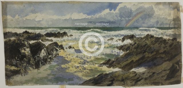 Rainbow Over Stormy Sea, c.1900. Creator: Unknown.