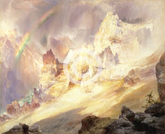 Rainbow over the Grand Canyon of the Yellowstone, 1900. Creator: Thomas Moran.