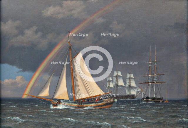 Rainbow over the Lake, 1836. Creator: Eckersberg, Christoffer-Wilhelm (1783-1853).