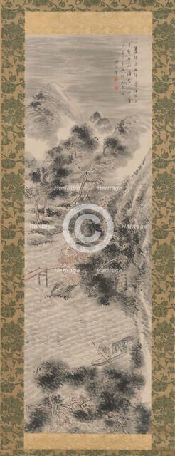 Rainstorm over a River Village, late 18th-early 19th century. Creator: Tanomura Chikuden.