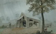Rainstorm—Cider Mill at Redding, Connecticut, ca. 1840. Creator: George Harvey
