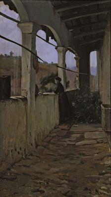 Rainy afternoon 1889, oil by Santiago Rusiñol
