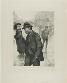 Rainy Day, Paris, n.d. Creator: Theophile Alexandre Steinlen