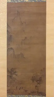 Rainy Landscape with Travelers, 15th century. Creator: Unknown