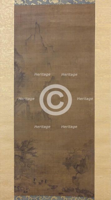 Rainy Landscape with Travelers, 15th century. Creator: Unknown.