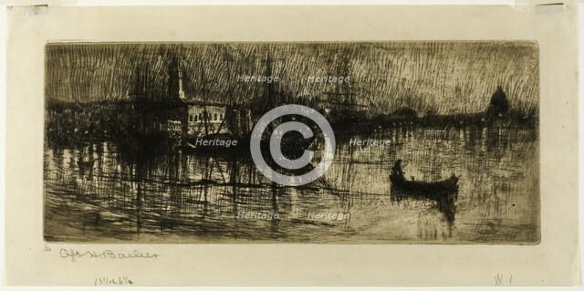 Rainy Night, 1880/ 1882. Creator: Otto Henry Bacher.