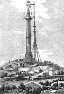 Raising the Anglesey statue to the top of the column erected to the memory of the late Marquis..., 1 Creator: Unknown