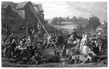 Raising the May-Pole c1854.Artist: E Goodall