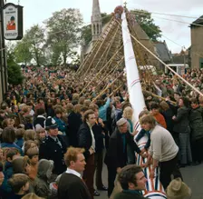 Raising the maypole