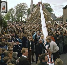 Raising the maypole