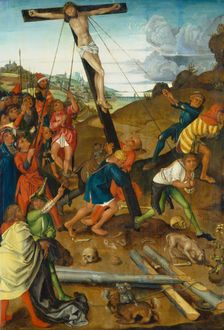 Raising of the Cross (Centre Panel of the Triptych), c1480-1500. Creator: Copy after Master of the Stötteritz Altar