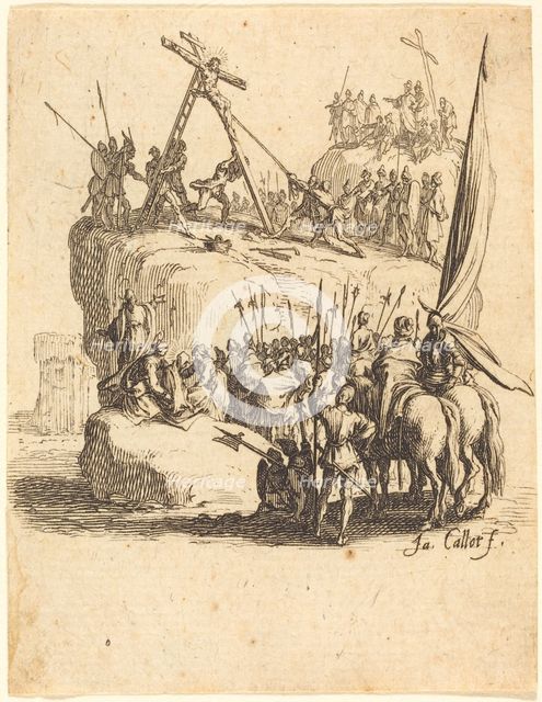 Raising of the Cross, c. 1624/1625. Creator: Jacques Callot.