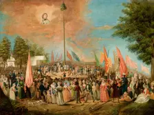Raising of the Kosciuszko Mound, between 1838-1860. Creator: Jan Nepomucen Bizanski