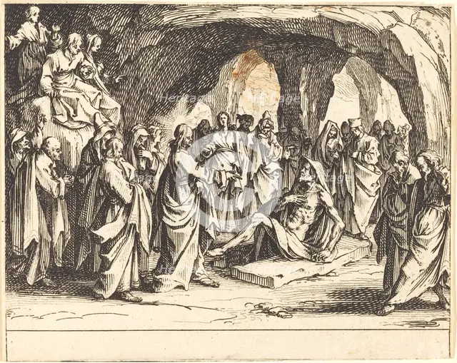 Raising of Lazarus, 1635. Creator: Jacques Callot.