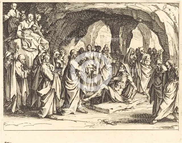 Raising of Lazarus, 1635. Creator: Jacques Callot.