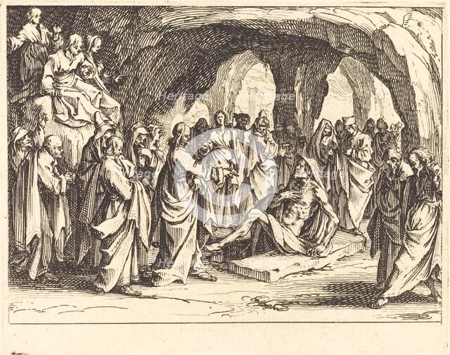 Raising of Lazarus, 1635. Creator: Jacques Callot.