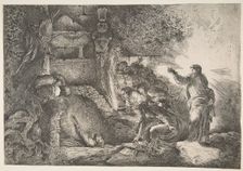 Raising of Lazarus, 1645-1650. Creator: Giovanni Benedetto Castiglione