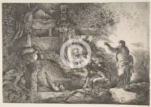 Raising of Lazarus, 1645-1650. Creator: Giovanni Benedetto Castiglione.