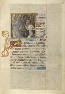 Raising of Lazarus; Poncher Hours, about 1500. Creator: Master of Cardinal Bourbon