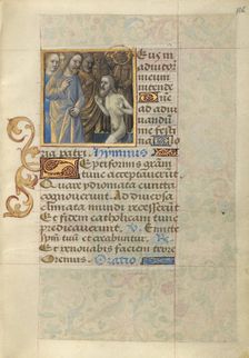 Raising of Lazarus; Poncher Hours, about 1500. Creator: Master of Cardinal Bourbon