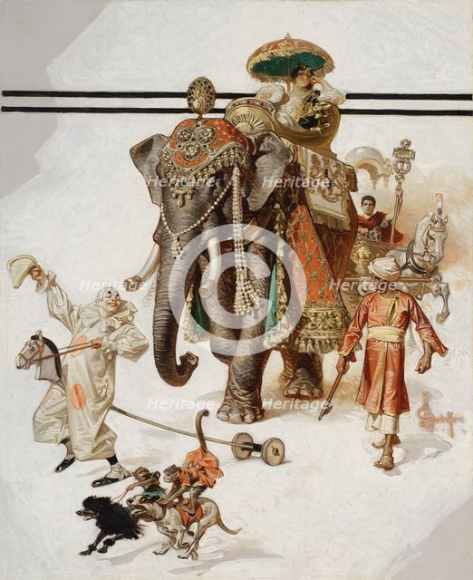 Raj Circus Fantasy, 1916. Creator: Leyendecker, Joseph Christian (1874-1951).