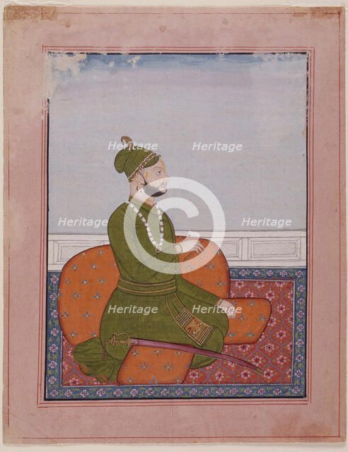 Raj Singh (reigned 1685-1695) of Guler, between c1690 and c1710. Creator: Unknown.