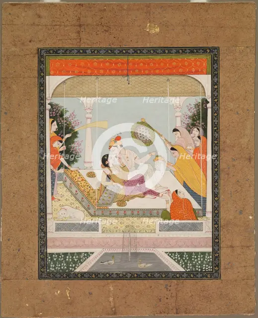 Raja with his Beloved, c. 1790 - 1800. Creator: Unknown.