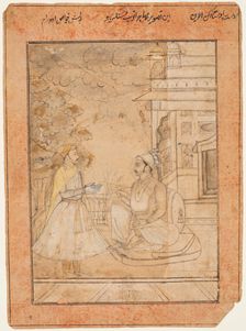 Raja Anup Singh (r. 1669-98) receives a courtier, c. 1690. Creator: Ruknuddin (Indian, active c. 1690)