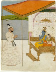 Raja Balwant Singh’s Vision of Krishna and Radha, ca. 1745-50. Creator: Nainsukh