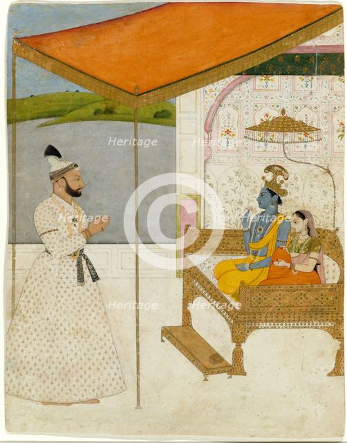 Raja Balwant Singh’s Vision of Krishna and Radha, ca. 1745-50. Creator: Nainsukh.